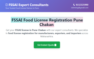 FSSAI Food License Registration Pune Chakan