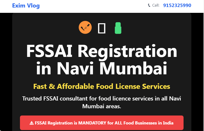 FSSAI Registration in Navi Mumbai